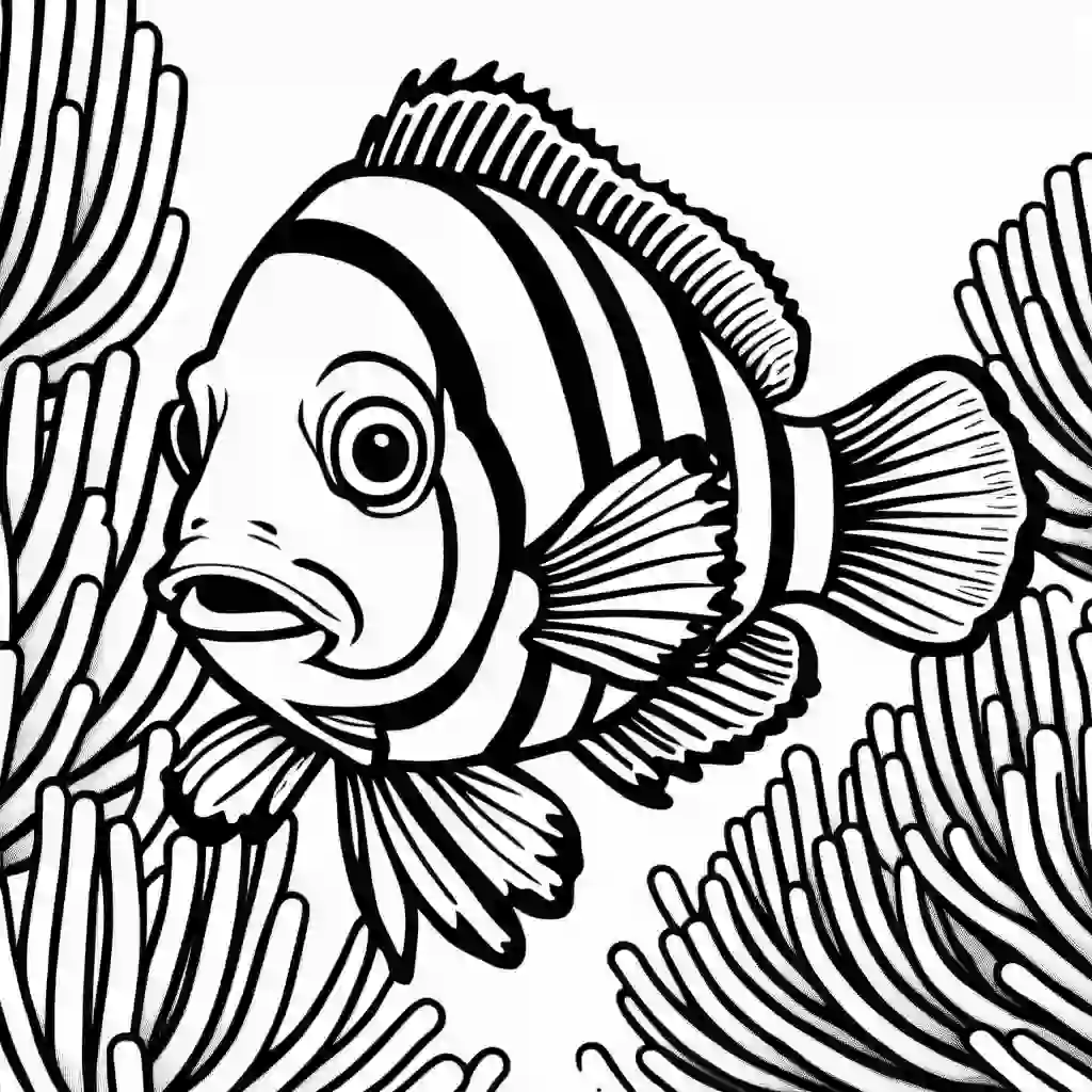 Clownfish coloring pages